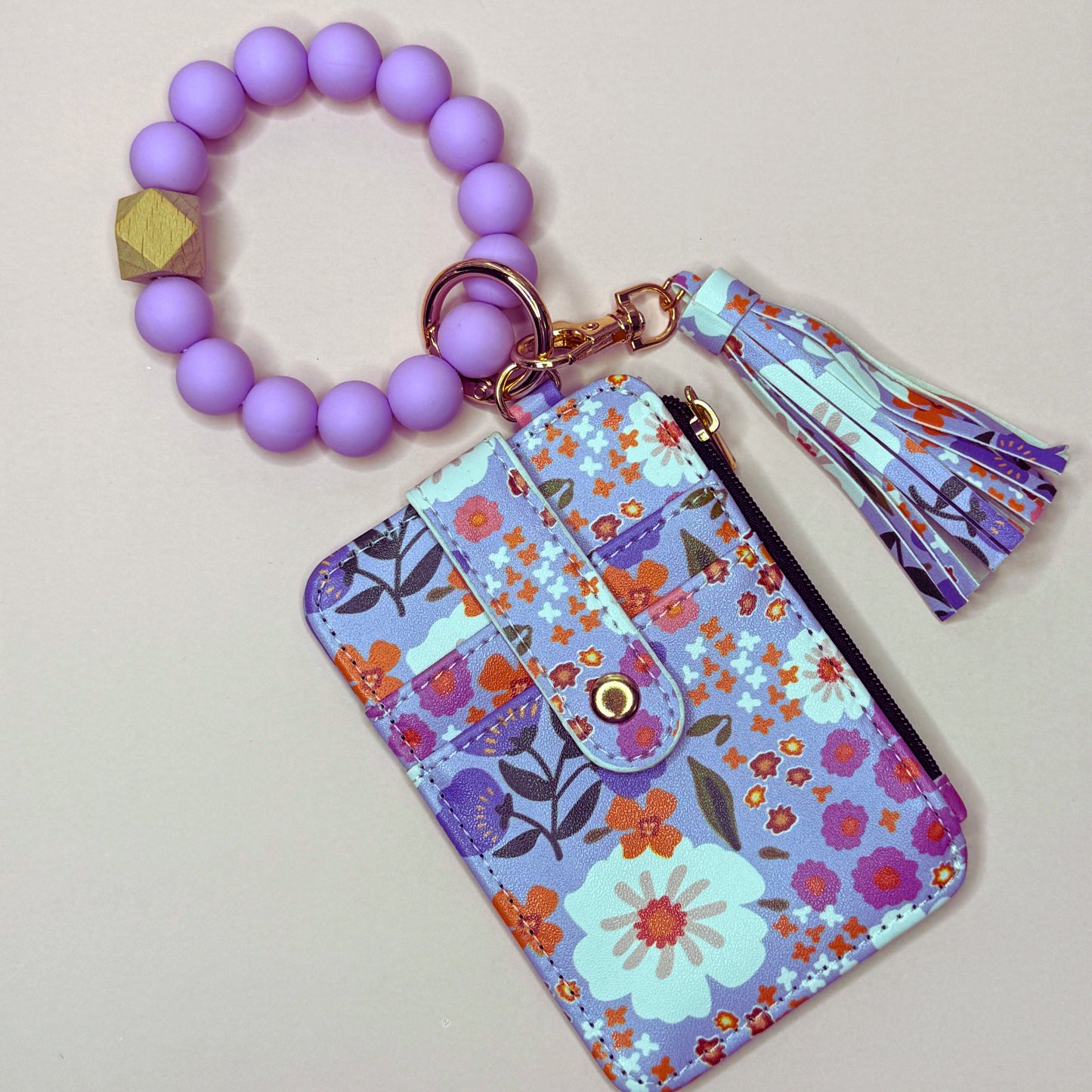 Credit Card Holder Wallet With Silicone Wristlets