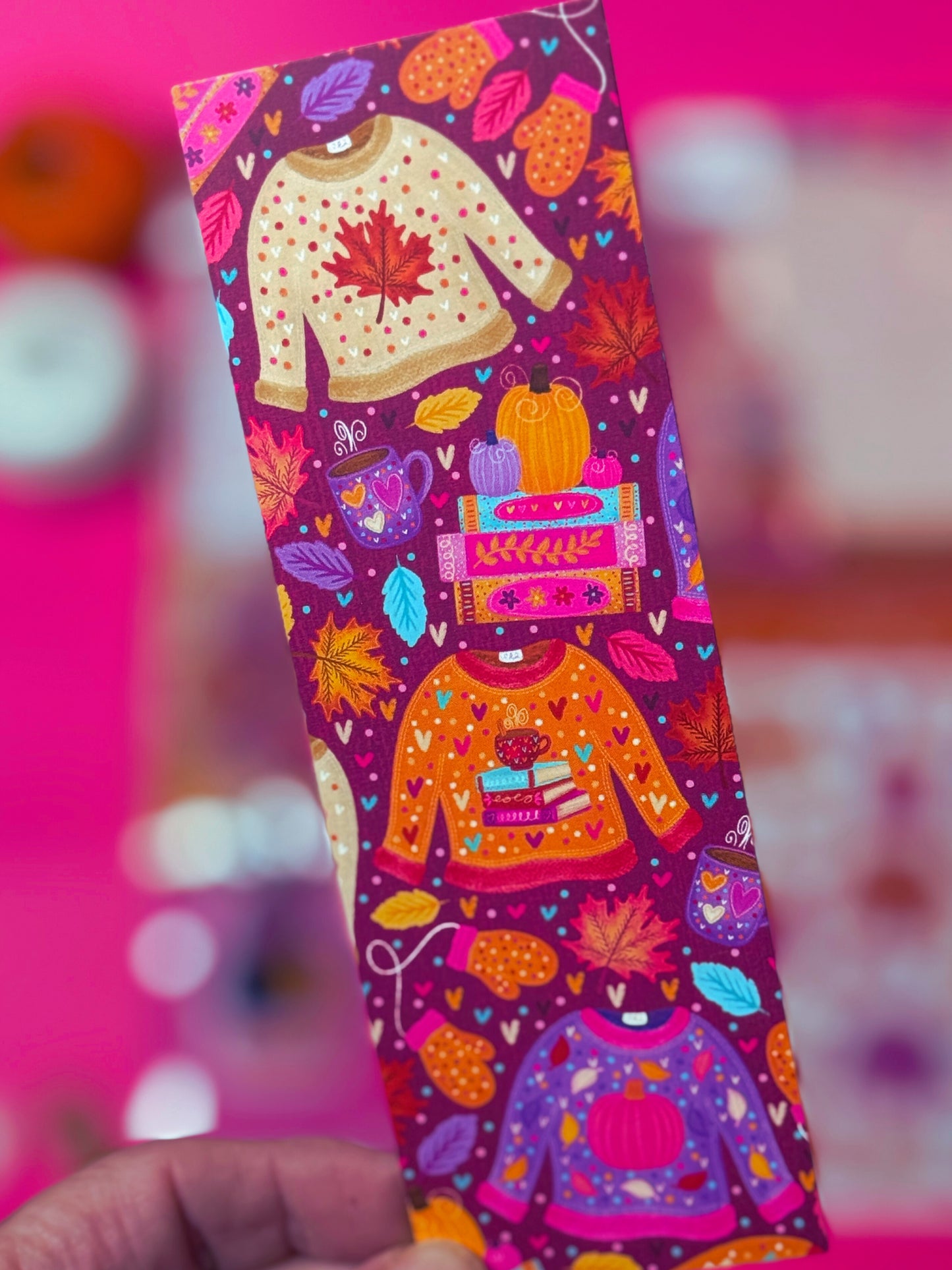 Fall Sweaters Bookmark